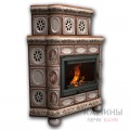 Изразцовый камин Медальон КимрПечь угловой двухъярусный Художественный