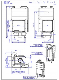 Каминная топка Romotop HEAT R/L 3g L 50.51.40.21 угловая с подъемными дверцами