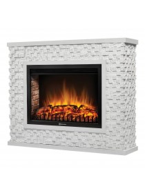 Каминокомплект: Очаг Electrolux EFP/P-3020LS с порталом Quadro 30 камень песчаник античный бел