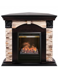 Электрокамин Dublin ROCK Corner AO c очагом 3D Olympic