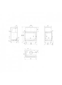 Каминная топка Kratki Amelia/PW/BL/24/BS/W/Deco