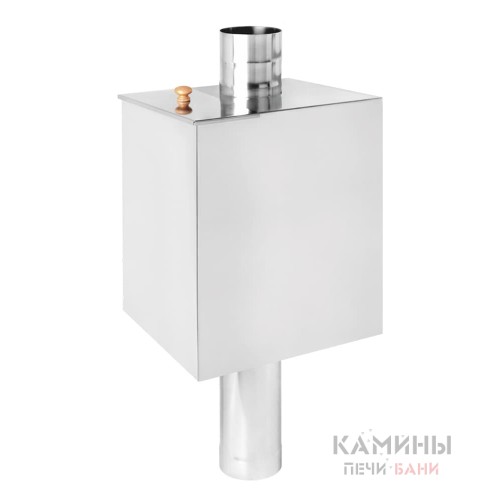 Бак на трубе для воды из нержавейки для бани