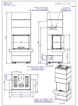 Каминная топка Romotop CARA CS 02 с подъёмной дверцей