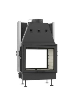 Каминная топка ВЕГА 800 TB туннельная черный шамот
