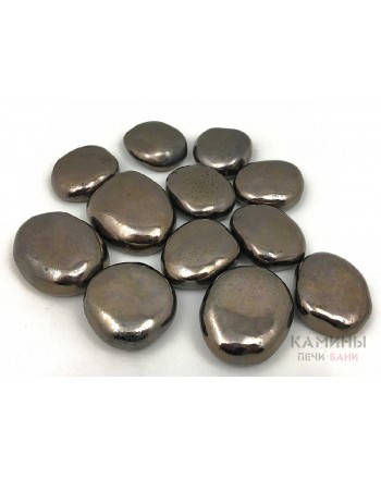 Декоративные керамические камни золотые 14 шт (ZeFire)