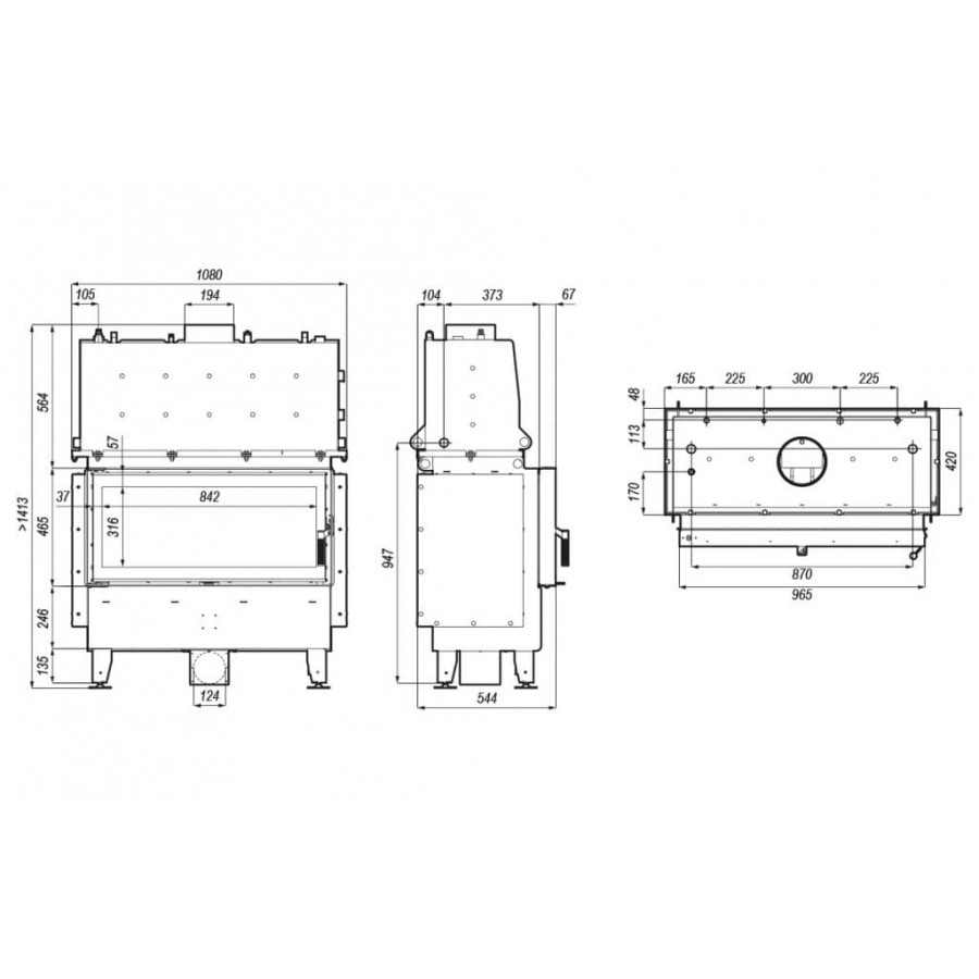 Каминная топка DEFRO HOME RIVA LA SHORT с водяным контуром