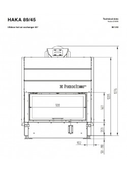 Каминная топка Hoxter HAKA 89/45h