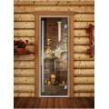 Дверь Doorwood Престиж Фотопечать для бани сатин 8 мм
