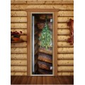 Дверь Doorwood Престиж Фотопечать для бани сатин 8 мм