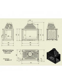 Каминная топка Kratki Oliwia/LP