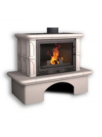 Изразцовый камин Гефест пристенный без короба однотонный А