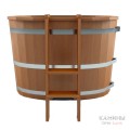 Овальная купель с пластиковой вставкой высота 1 метр Овальная купель с пластиковой вставкой высота 1 метр