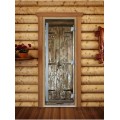 Дверь Doorwood Престиж Фотопечать для бани сатин 8 мм