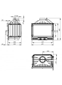 Каминная топка Nordflam ATINA