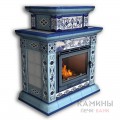 Изразцовый камин Билибин КимрПечь пристенный двухъярусный Художественный