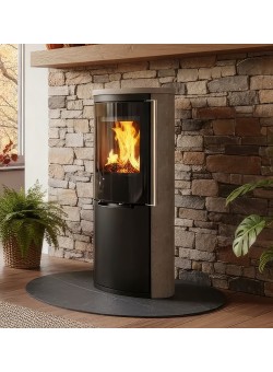 Печь-камин Ember D19 FG Limestone