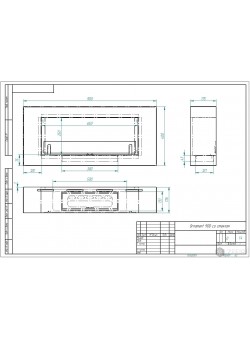 Биокамин Ornament 900 со стеклом (ESTETIC FLAME) Zefire