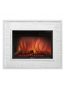 Каминокомплект: ОчагElectrolux EFP/P-3020LS с порталом Loft 30 камень белый, белая эмаль