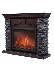 Каминокомплект: Очаг Electrolux EFP/P- 2520LS с порталом Porto 25 камень черный, шпон венге