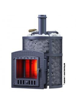 Печь Авангард ЗК 35 (П2) Pro Ураган в круглой сетке