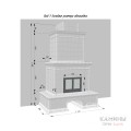 Изразцовый камин Птицы с дровником