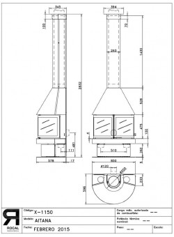 Печь-камин ROCAL Aitana
