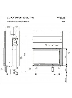 Каминная топка Hoxter ECKA 80/35/50Sh