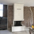 Современный изразцовый камин Сохо с широким нижним подиумом