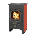  Печь-камин Везувий ПК-01(205) С ПЛИТОЙ КРАСНЫЙ