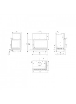 Каминная топка Kratki Oliwia/PW/BP/22/BS/W/Deco