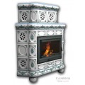 Изразцовый камин Медальон КимрПечь угловой двухъярусный Художественный