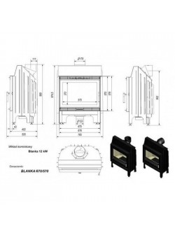 Каминная топка Kratki Blanka 670/570
