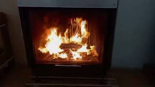 Идеальное горение каминной топки Warmhaus Flat 8770h | Гипнотизирующее пламя и тепло