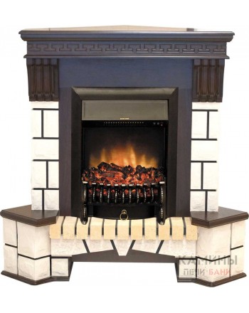 Электрокамин Stone Corner AO с очагом Fobos Lux BL S