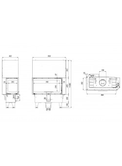 Каминная топка INTRA ME BL SLIM G