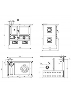 Печь камин La Nordica Rosa Sinistra Reverse