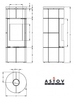 Камин Астов R1.0 L K MAX