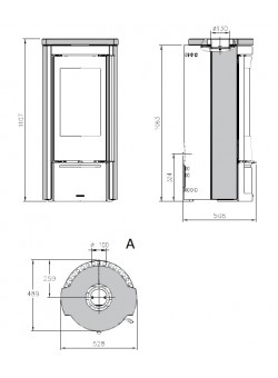 Печь камин La Nordica LIÙ Stone