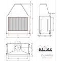 Открытая Каминная топка АСТОВ ОПС 900 Открытая Каминная топка АСТОВ ОПС 900