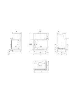 Каминная топка Kratki Zuzia/PW/BP/15/BS/W/Deco
