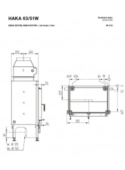 Каминная топка Hoxter HAKA 63/51W