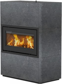 Печь-камин Lotus Beto 470WM - Black door