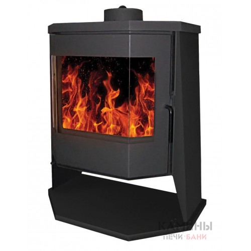 печь-камин «Бавария» ПАНОРАМА ПРИЗМА с плитой
