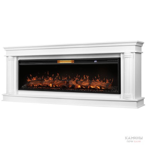 Каминокомплект: Очаг Royal Thermo Aurora RTFP/P-AR60LS, портал Olympia 60, белый Каминокомплект: Очаг Royal Thermo Aurora RTFP/P-AR60LS, портал Olympia 60, белый