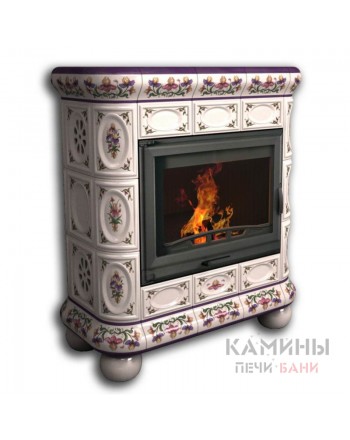 Изразцовый камин Медальон пристенный Роспись