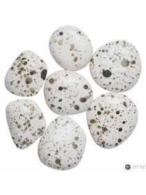 Декоративные керамические камни с цветной крапинкой 7 шт (ZeFire)