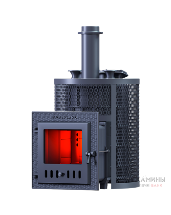 Печь Авангард ЗК 25 (М) Ураган в круглой сетке