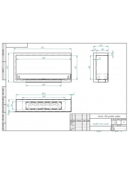 Биокамин Contour угловой 900 правый (ESTETIC FLAME) Zefire