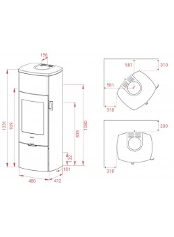 Печь-камин Lotus MONDO 3M