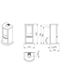 Печь-камин Jydepejsen Cosmo Classic